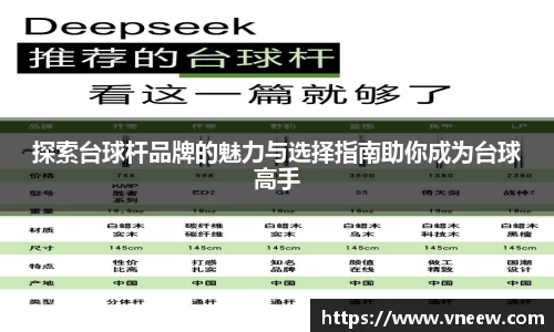 探索台球杆品牌的魅力与选择指南助你成为台球高手